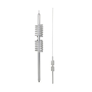 Tram® 15,000-Watt TramCat Trucker Twin-Coil Aluminum CB Antenna with 42-1/4-In. Stainless Steel Whip and 9-In. Shaft in Silver - 1 of 4