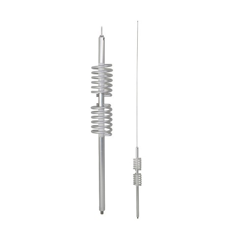 Tram® 15,000-watt Tramcat Trucker Twin-coil Aluminum Cb Antenna With  42-1/4-inch Stainless Steel Whip And 9-inch Shaft. : Target