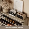 Narrow Slim Freestanding Rack Cabinet, Shoe Organizer Cabinet for Entryway - 4 of 4