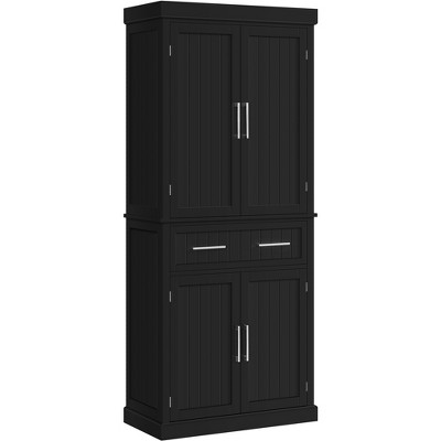 72 Inch Freestanding Kitchen Pantry Cabinet 4 Doors Storage Cupboard  Shelves Drawer - Costway