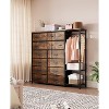 Garvee Clothes Rack with 16 Fabric Drawers, Portable Closet Wardrobe with 2 Shelves and Hanging Rod, Heavy Duty Garment Rack, Storage Organizer - 2 of 4