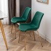NicBex Set of 2 Modern Upholstered Dining Chair with Metal Frame,Velvet Armless Chairs for Kitchen,Living Room - 4 of 4