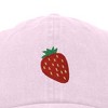 Dalix Strawberry Embroidered Cotton Dad Hat Fruit Adjustable Casual Baseball Cap Nature Womens - 2 of 4