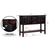 PAGED 48 inch Rectangle Console Table,Retro Entryway Table with 2 Drawers and Cabinets for Living Room,Hallway - 3 of 4