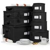 Hard Shell China Storage Containers - Set Moving Boxes for Dinnerware, Glasses, Plates, Mugs and Saucers -  Service for 12 - 3 of 4