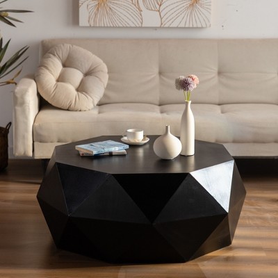NicBex Modern 38.2" Octagonal Coffee Table with Three-Dimensional Embossed Designfor Living Room