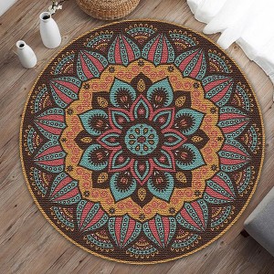 Home Decorative Round Carpet Fashion Area Rugs Bedroom Anti-slip Floor Mat 40CM - 1 of 3