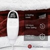 AENKYO Heated Blanket 72"L x 84"W - 6 Heat Settings with Timer, Fast Heating, ETL Certified Throw Blanket, Machine Washable - Red - 3 of 4