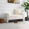 NicBex Modern 52.3" Storage Bench Wood Accent Stools with Armrests for Bedroom and Entryway - 2 of 4