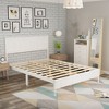 FUFU&GAGA Queen - Size White Solid Wood Bed Frame with Arch Design, Rubber Wood & Pine Wood Construction - 3 of 4