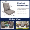 Outdoor Chair Cushion 6 Sets - 22" *25" Patio Furniture Cushions with Removable Cover, 28D High Density Sponge Filling Outdoor Patio Cushions - 4 of 4