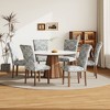 Set of 2 PU Leather Parsons Dining Chairs with Nailhead Trim and Wood Legs, Upholstered Kitchen Side Chairs for Dining Room - 2 of 4