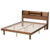 Baxton Studio Harper Mid-Century Modern Transitional Walnut Brown Finished Wood Full Size Platform Bed with Charging Station - 4 of 4