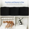 Aoibox Cotton Rope Storage Basket 15x10x9 Inches Woven Rectangle Bin for Shelves Clothes Toys Towels Books Laundry Black - 4 of 4