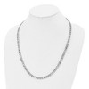 Black Bow Jewelry 6mm Stainless Steel Polished Figaro Chain Necklace, 24 Inch - 4 of 4