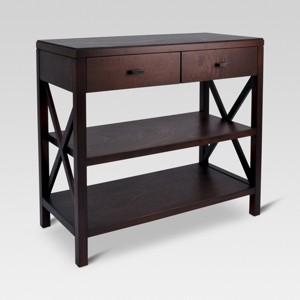 Owings Console Table 2 Shelf Espresso Brown - Threshold