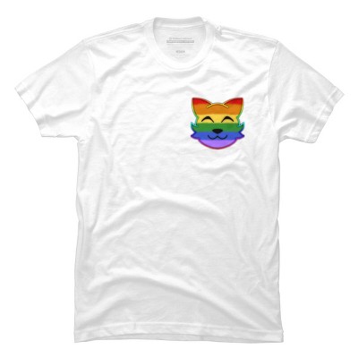 Adult Design By Humans Rainbow Pride Kitty By loonaromi T-Shirt