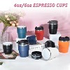 Itopfox 6oz Insulated Espresso Cups Set of 2 Stainless Steel Shot Glasses for Coffee, Portable Travel Mug for Camping, Perfect for Lattes & Cocktails - 4 of 4