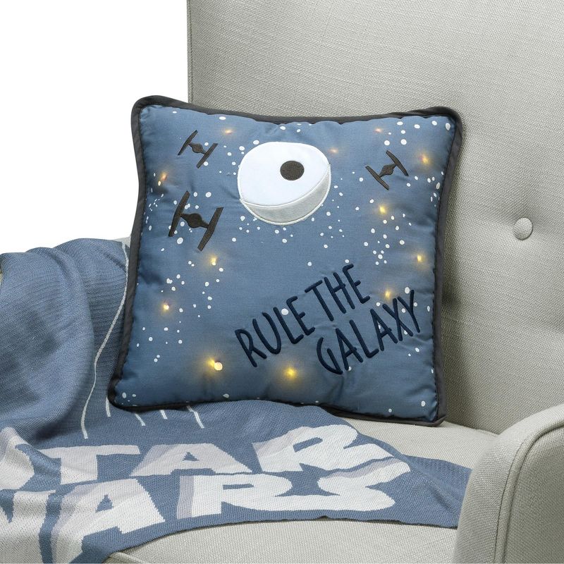 Lambs & Ivy Star Wars Signature Galaxy LED Light-Up Decorative Throw Pillow, 5 of 8