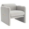 Arm Chair with waved arms, Metal decoration on both side arms - 4 of 4