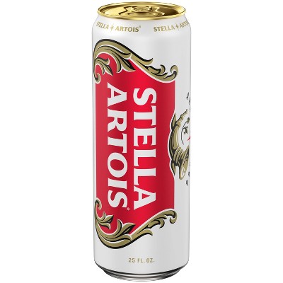 Stella Artois Lager Beer - Single 25 fl oz Can