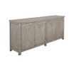 Treasure Trove Accents 4 Door Credenza Spalding Gray: Adult No Assembly Required, Acacia Material, Divided Storage Cabinet - 3 of 4