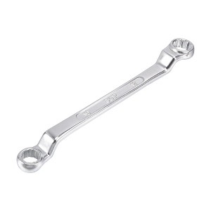Unique Bargains Metric Cr-V Steel Mirror Polished Finish 12-Point Box End Offset End Torque Wrenches - 1 of 4