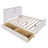 Full Size Platform Bed with Storage Headboard and 2 Drawers - ModernLuxe - 4 of 4