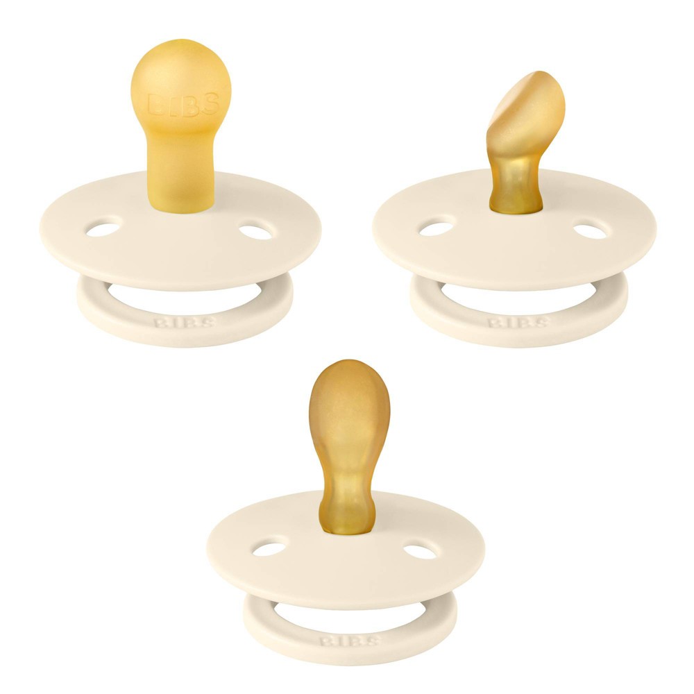 Bibs Try-It Colour Pacifier - Ivory - 3pk