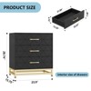 Chest of Drawers with 3 Drawer, Wooden Dresser for Bedroom, Nightstand for Storage and Organization - 2 of 4