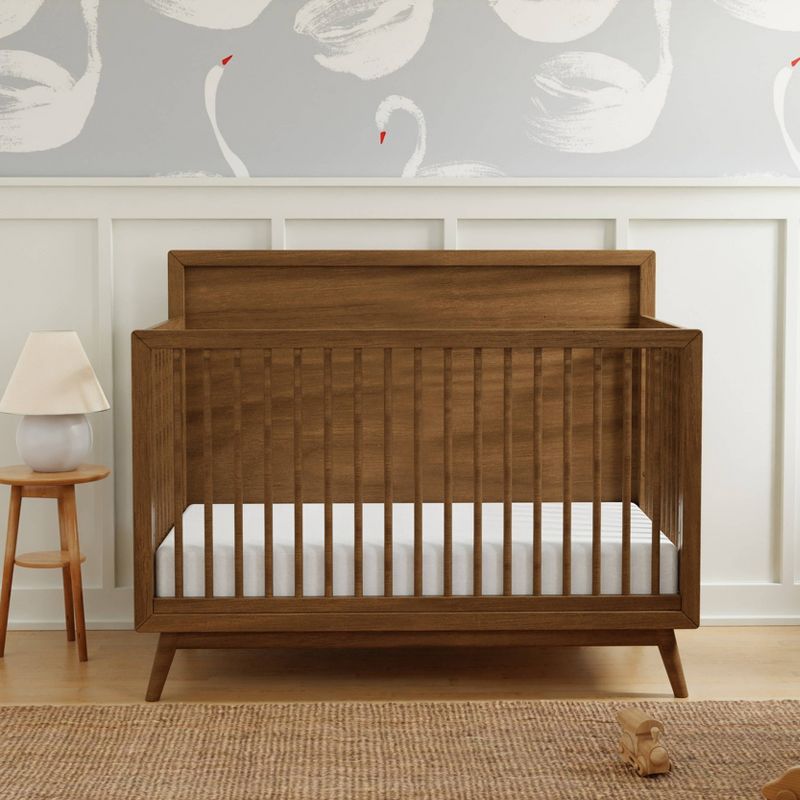 Babyletto Palma Mid-Century 4-in-1 Convertible Crib with Toddler Bed Conversion, 2 of 8
