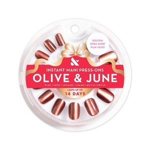 Olive & June Press-On Fake Nails - XS Squoval - Plum Velvet - 42ct - 1 of 4