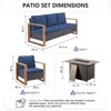 Buenhomino 4 Piece Patio Furniture Set 41in Fire Pit Table Outdoor Furniture Sets Patio Couch Outdoor Chairs 50000 BTU Propane Fire Pit - 4 of 4