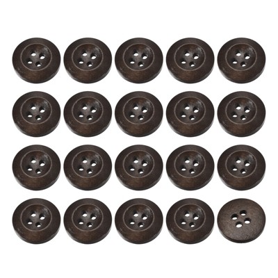 Unique Bargains Wooded Sewing DIY Craft Clothing Sewing Round Buttons 50 Pcs