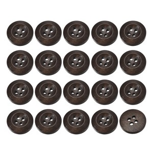 Unique Bargains Wooded Sewing DIY Craft Clothing Sewing Round Buttons 50 Pcs - 1 of 4