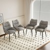 Lirago Luxury Velvet Dining Chair Four-Piece Set-Modern Minimalist Grey Design with High Rebound Cushion & Metal Frame - 2 of 4