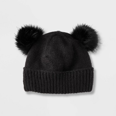 Image of Baby Solid Beanies - Cat & Jack™ Black 12-24M