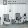 Maggift Patio Accent Chairs Set of 2, Outdoor Chair, Park Love Seat with Breathable Sling Fabric for Lawn, Garden and Porch, Gray, 24"*24.75"*35.75" - 3 of 4