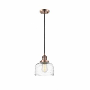 Bell - 1 Light Cord Hung Mini Pendant In Industrial Style-10 Inches Tall and 8 Inches Wide - 1 of 1