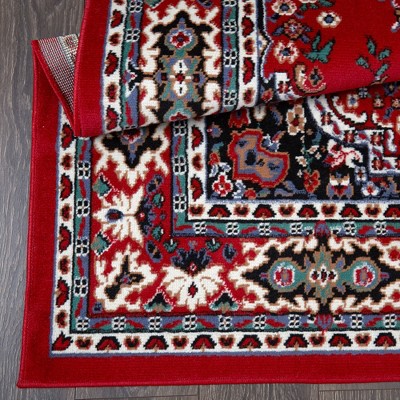 Ariana Red and Blue Synthetic Traditional 3-Piece Rug Set