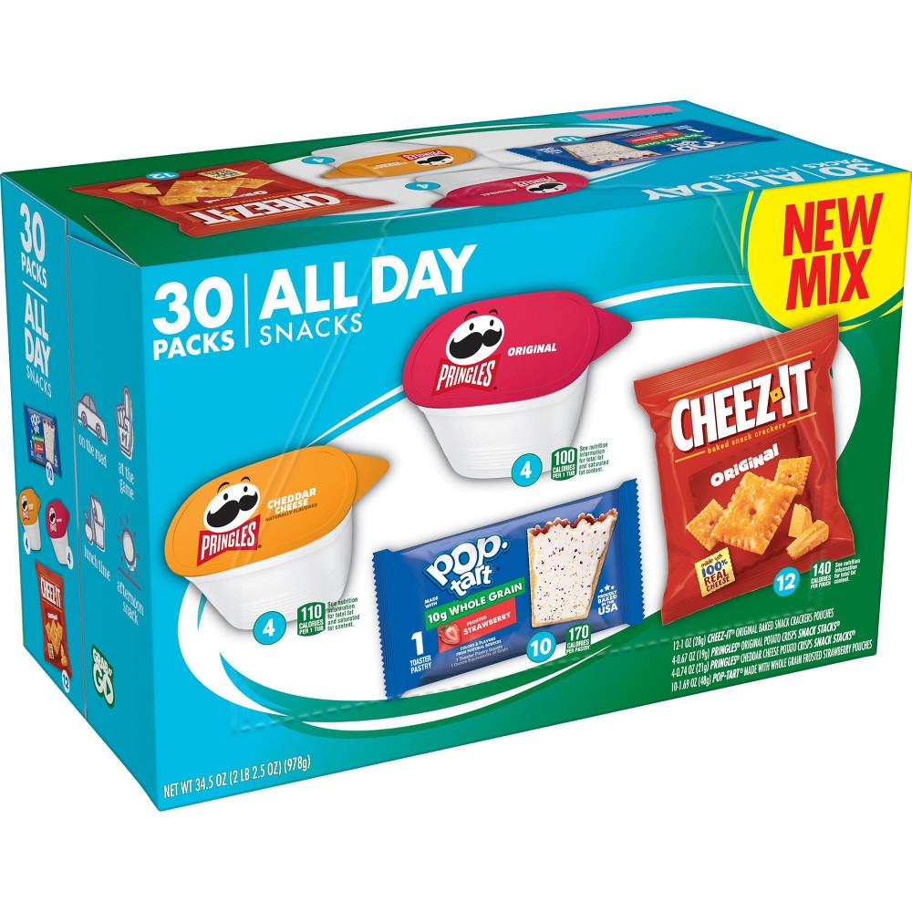 Kellogg's All Day Snacks, Lunch Snacks, Office and Kids Snacks, Variety Pack, 34.5oz Box (30 Snacks) (B09RB7JTY7) by Kellogg Company US