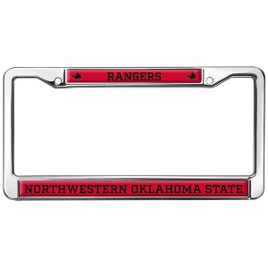 Northwestern Oklahoma State University Mascot Full Size Standard License Plate Metal Frame - 1 of 4