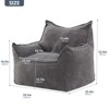 Itopfox Giant Bean Bag Chair Sofa for Adults Teens, Comfy Corduroy Large Bean Bag with Armrests for Bedroom Living Room, Lazy Sofa Couch Chairs - 2 of 4