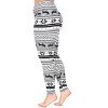 Women's Plus Size Printed Leggings - One Size Fits Most Plus - White Mark - 2 of 3