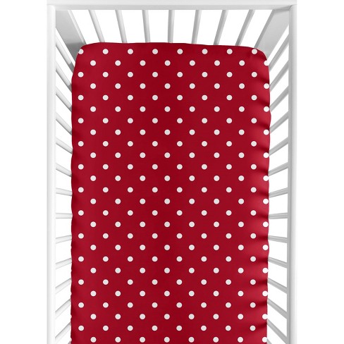 Red cheap crib sheets