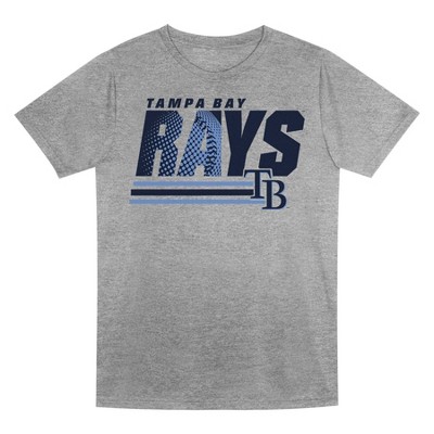 MLB Tampa Bay Rays Boys' Gray Poly T-Shirt