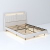 FURNIinspire Beds King Floating Bed Frame Upholstered Platform Bed with Headboard Hidden Storage Space, Noise Free, Beige, 85"*62"*43" - 4 of 4