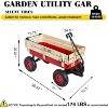 Unbanmax Outdoor Wagon All Terrain Rally Vehicle, with Removable Wooden Side Panels Pneumatic Tires - 2 of 4