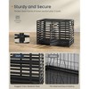 SONGMICS HOME Heavy-Duty Dog Crate, 42.1 x 27.6 x 32.5 Inches Dog Cage for Large Dogs, Expandable Dog Kennel, Ink Black - 2 of 4