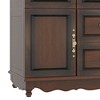 Keloyid Cherry Blush Wood 61.42 in. Armoire with 4 Doors 5 Shelves and 2 Drawers - 4 of 4